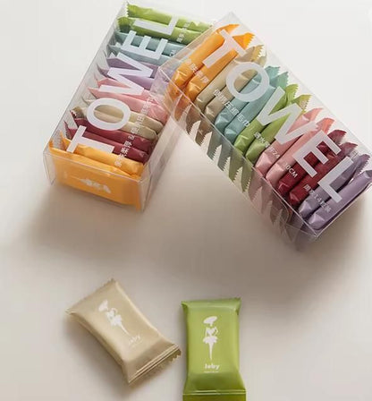 Compressed Disposable Washable Cloth Towel Tablets (Pack of 14pc)